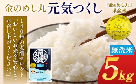 【無洗米】令和7年産 金のめし丸 元気つくし 精米 5kg 米 無洗米 元気つくし 森光商店 老舗 福岡 お米 ごはん ご飯 お弁当 おにぎり 金のめし丸県産米 福岡ブランド米 めし丸 志免 志免町 福岡県