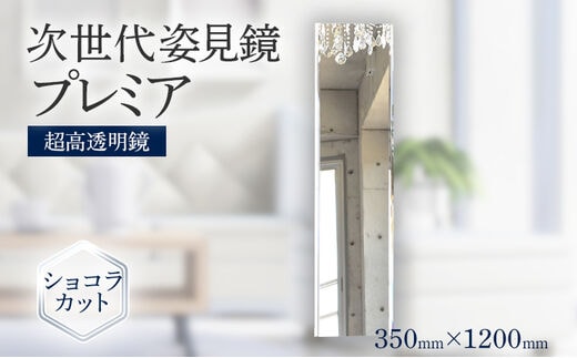 姿見鏡プレミア 幅35cm×高さ120cm DIY用 姿見 ミラー 全身 上下フレーム ショコラカット 全身鏡 姿見ミラー