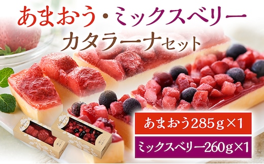 あまおう・ミックスベリーカタラーナセット スイーツ カタラーナ 2種 あまおうカタラーナ 285g×1 ミックスベリーカタラーナ 260g×1 冷凍 西通りプリン デザート 洋菓子 おやつ お菓子 アイスデザート