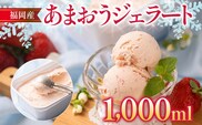 福岡産 あまおうジェラート 1000ml あまおう イチゴ いちご ジェラート スイーツ 果物 フルーツ アイス 送料無料 高級 お返し プレゼント 御見舞 お取り寄せ ストロベリー 苺