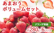 【2026年発送先行予約】あまおうボリュームセット(約280g x G6パック) お取り寄せグルメ お取り寄せ 福岡 お土産 九州 福岡土産 取り寄せ グルメ 福岡県