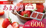 福岡産 あまおう 約600g (24～30粒) 1箱 いちご 苺 果物 フルーツ 九州産 福岡県産 冷蔵 ギフト箱 箱入り ギフト 贈り物 送料無料【12月上旬発送開始予定】