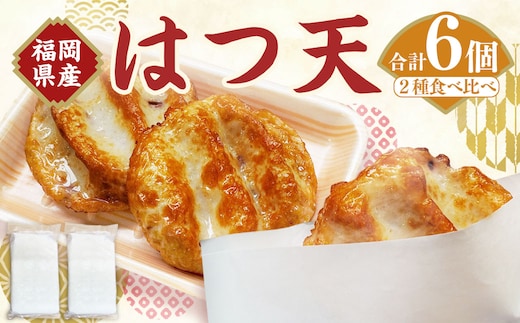 はつ天 食べ比べ セット(いか3個:ピリ辛ミックス3個) 天ぷら はつ いか ピリ辛 魚肉 おかず 練り物 福岡県 岡垣町