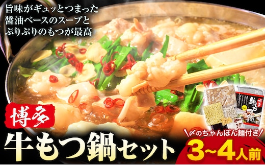 もつ鍋 博多 牛もつ鍋 セット 3~4人前 株式会社木村食品《30日以内に出荷予定(土日祝除く)》福岡県 鞍手郡 小竹町 牛 牛肉 もつ 鍋 送料無料---sc_fkmrmt_30d_r7_11500_4p---