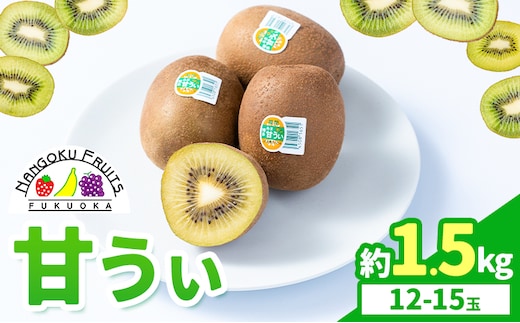 キウイ 甘うぃ 約1.5kg 南国フルーツ株式会社【26年度出荷】《10月下旬-11月末頃出荷》福岡県 小竹町 あまおう 福岡県産 キウイ フルーツ キウイフルーツ 果物---sc_nngka_cf10_26_12000_15i---