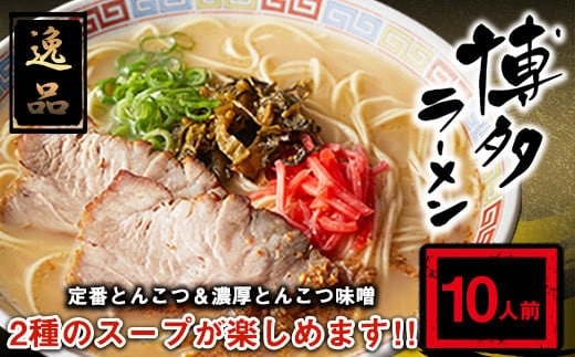 博多ラーメン 10人前 株式会社フーデリジェンス《30日以内に出荷予定(土日祝除く)》福岡県 鞍手郡 小竹町 ラーメン---sc_dlihktmen_30d_22_9500_10p---