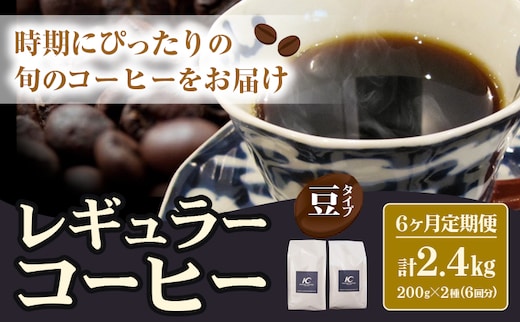 コーヒー 珈琲 珈琲豆 レギュラーコーヒー 豆タイプ 定期便 6ヶ月(計2.4kg) このみ珈琲《お申込み月の翌月から出荷開始(土日祝除く)》ギフト 福岡県 鞍手町 送料無料---skr_knmrtei_25_81500_mo6num1_m---