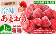 福岡県産 冷凍あまおう 小分けパック 1kg(250g×4袋) 株式会社木村食品《30日以内に出荷予定(土日祝除く)》福岡県 鞍手町 冷凍あまおう いちご 冷凍フルーツ 果物 送料無料---skr_fkmramo_30d_r7_11500_1kg---