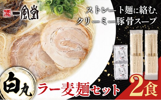 ラーメン 一風堂 白丸 ラー麦麺 セット 2食 地域商社ふるさぽ《90日以内に出荷予定(土日祝除く)》福岡県 鞍手町 ラーメン とんこつ 豚骨スープ 豚骨ラーメン ラー麦 麺---skr_fsipdr_90d_26_6500_2s---