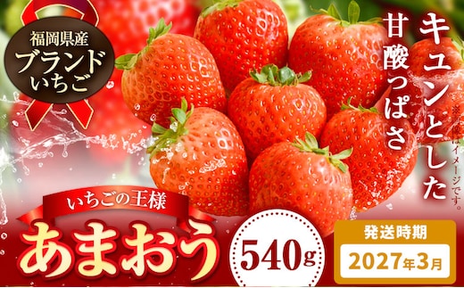 いちご あまおう 先行予約 いちご 大量 540g フルーツ《2027年3月上旬-3月末頃出荷》苺 旬 くだもの 果物 福岡県 鞍手町---iskr_camoys_ac3_r8_7000_540g---