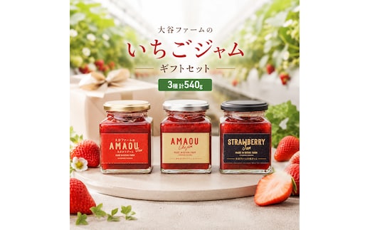 ジャム 早期受付 いちごジャム セット 3種 計540g ギフトセット 大谷ファーム※配送不可：離島