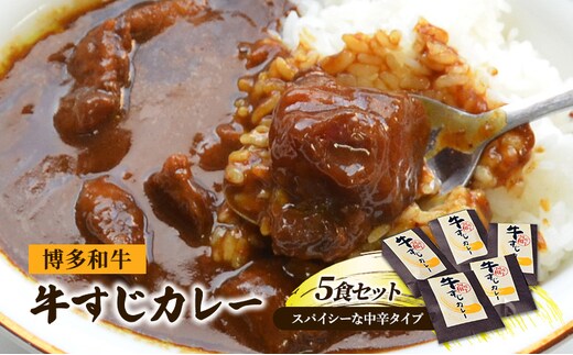 レトルトカレー セット 5食 博多和牛 牛すじカレー 200g×5 レトルト カレー 牛肉 肉 お肉 レトルト食品 じっくり煮込んだバリうま ゴロッと入ったコラーゲン♪