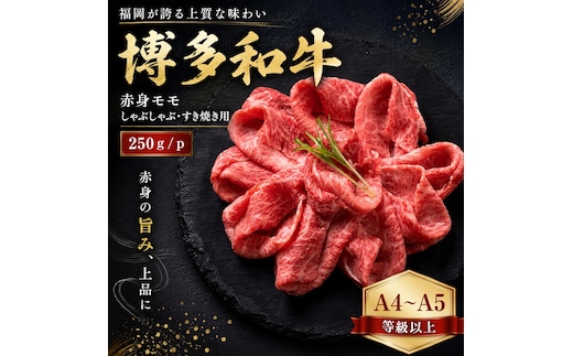 【A4～A5】博多和牛赤身モモしゃぶしゃぶすき焼き用 250g | 牛肉 ブランド牛 国産 和牛 福岡 博多 すき焼き しゃぶしゃぶ CP057a