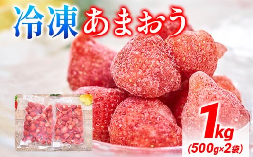 福岡産 冷凍あまおう 1kg(500g×2袋) あまおう イチゴ いちご スイーツ 果物 フルーツ 送料無料 冷凍フルーツ ジャム 苺 ケーキ スムージー いちご飴 かき氷 フルーツ大福 クリスマス 大木町産 南国フルーツ CO026