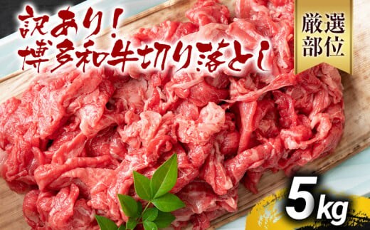 訳あり 博多和牛切り落とし 5kg 黒毛和牛 お取り寄せグルメ お取り寄せ 福岡 お土産 九州 福岡土産 取り寄せ グルメ MEAT PLUS CP033