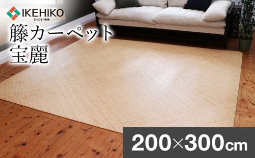 継続生産籐カーペット 宝麗200×300ｃｍ AA339