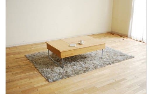 【開梱・設置】リモートワーク デュエ リビングテーブル（金属脚） ナチュラル AL324