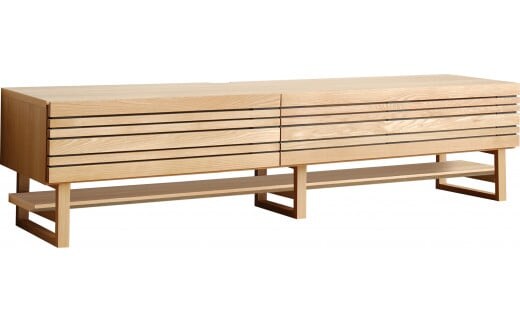 【開梱・設置】エルドラ テレビボードH脚 210cm ナチュラル AL255