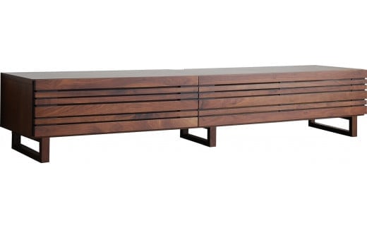 【開梱・設置】エルドラ テレビボードL脚 210cm ブラウン AL250