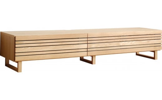 【開梱・設置】エルドラ テレビボードL脚 210cm ナチュラル AL249