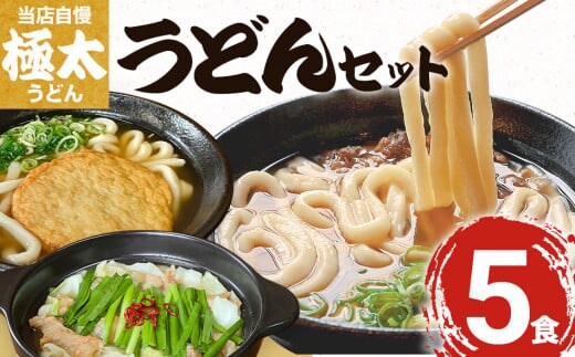 肉うどん（２人前）、もつうどん（２人前）、丸天うどん（１人前） AS03