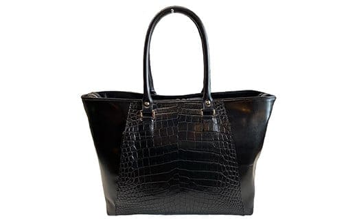 ビーゴ（トートバッグ）（クロコダイル革・ブラック） BK048