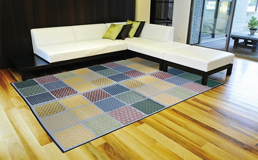 Ｆ市松和紋 （１９１×１９１）（ブルー） AA103