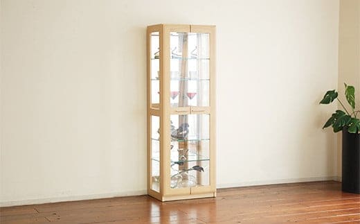 【開梱・設置】ハックル キュリオケース59cm ナチュラル AL177