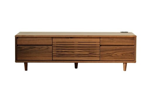 【開梱・設置】モナコ 140cm テレビボード（ウォールナット） AX045