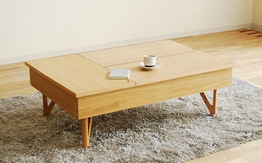 【開梱・設置】リモートワーク デュエ リビングテーブル（木脚） ナチュラル AL172