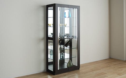 【開梱・設置】デコレート キュリオケース79cm ウェンジ AL184