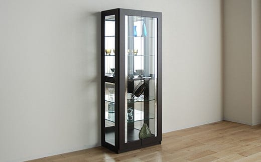 【開梱・設置】デコレート キュリオケース59cm ウェンジ AL183