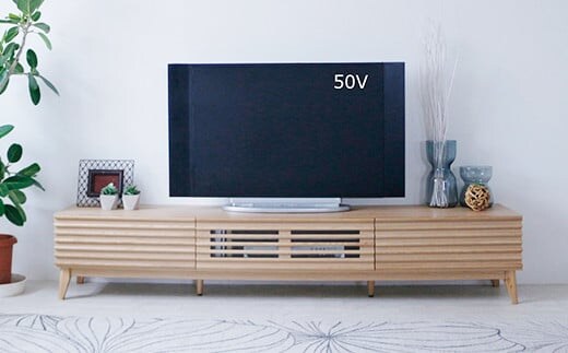 【開梱・設置】アゼル 200cm テレビボード（ナチュラル） AX074