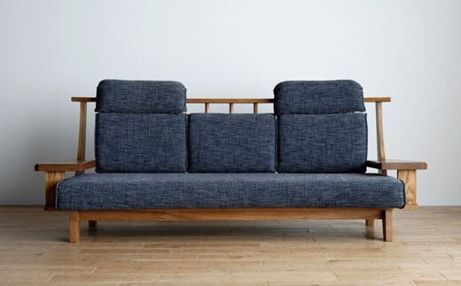 【開梱・設置】３Pソファ 極ワザ ソファ210cm YOW／CR-NVﾍｯﾄﾞﾚｽﾄ2個付き ミディアム AL128