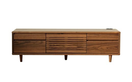【開梱・設置】モナコ 165cm テレビボード（ウォールナット） AX052