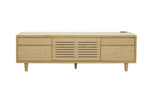 【開梱・設置】モナコ 140cm テレビボード（ナチュラル） AX044