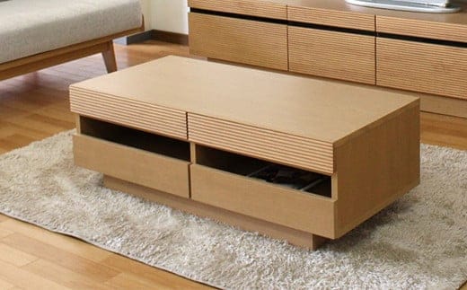 【開梱・設置】ミリオン 105cm センターテーブル（ナチュラル） AX005