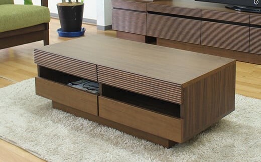 【開梱・設置】ミリオン 105cm センターテーブル（ウォールナット） AX006