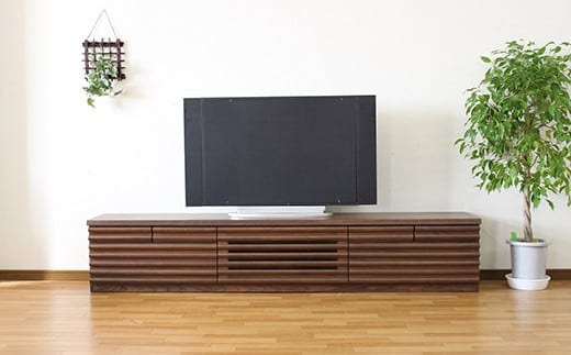 【開梱・設置】アストロ 200cm テレビボード（ウォールナット） AX066