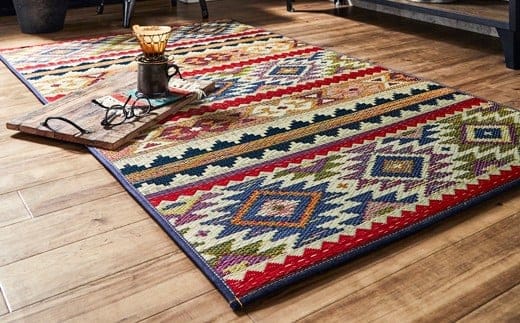 デニム使用い草マットルークス（95×150）（ネイビー） AA074