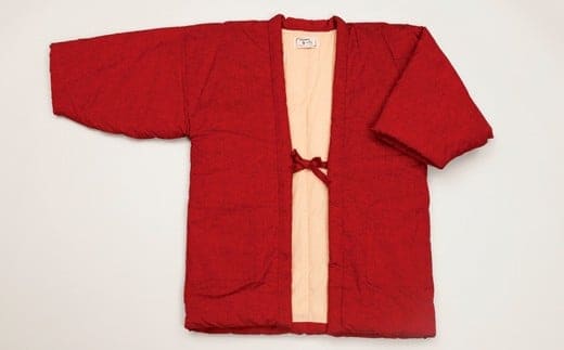 久留米はんてん 婦人紬はんてん （赤） BA013
