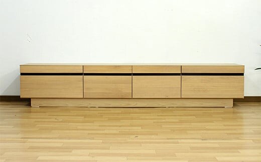 【開梱・設置】ミリオン 210cm テレビボード（ナチュラル） AX053