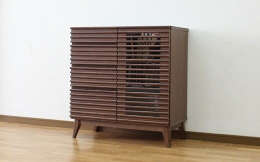 【開梱・設置】アゼル 80cm サイドボード（ブラウン） AX004