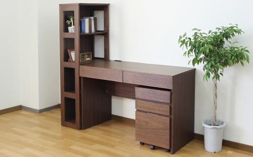 【開梱・設置】ミリオンデスク3点セット（ウォールナット）リモートワーク テレワーク AX059