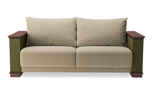 い草使用ソファー 風雅２人掛用（い草生地：緑） AA226