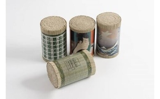 い草消臭デオグラス 和柄4個セット AA009