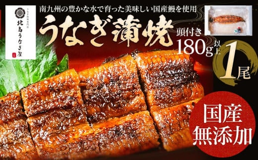 うなぎの蒲焼（1尾）頭付き180g以上 AE01