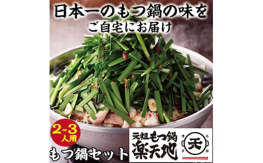 楽天地もつ鍋 醤油味 2～3人前 大容量 国産 牛モツ 300g [a9072] 元祖もつ鍋楽天地(添田町) ※配送不可：離島【返礼品】添田町 ふるさと納税