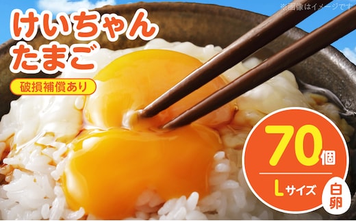 けいちゃんたまご 白 Lサイズ 70個 C00707