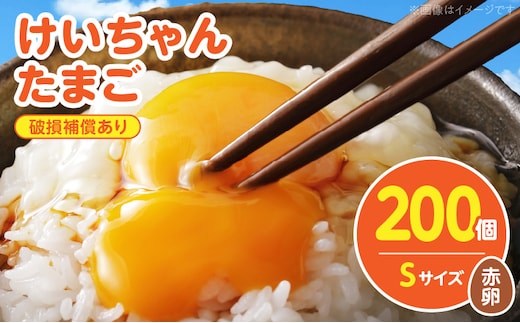 けいちゃんたまご 赤 Sサイズ 200個 C01107